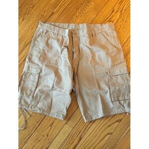 Noiz Jeans Mens  Plus Size Cargo Shorts Khaki Size 46 Pockets Belt Loops Cotton